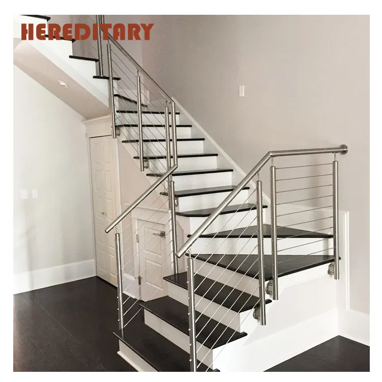 फैक्टरी मूल्य सीढ़ी खड़ी स्टेनलेस स्टील के केबल रेलिंग ग्रिल डिजाइन
