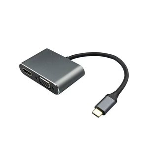 <strong>4</strong> in <strong>1</strong> USB C HDTV Type c to HDTV 4K <strong>Adapter</strong> VGA USB3.0 <strong>Audio</strong> Video Converter PD 87W Fast Charger for Macbook Pro Samsung huawei - Product Image 1