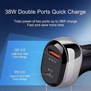 OEM Mobile Phone PD 33W <strong>38W</strong> 45W PD20W 30W QC3.0 USB C Quick Charge Type-c Dual Usb Type C Port Mini Car <strong>Charger</strong> - Product Image 5