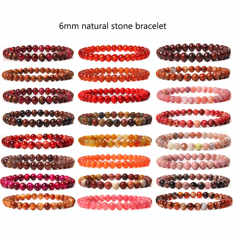 wholesale 6mm natural stone beads bracelet more than all kinds of stones and size 4mm/6mm/8mm/10mm/12mm for choice