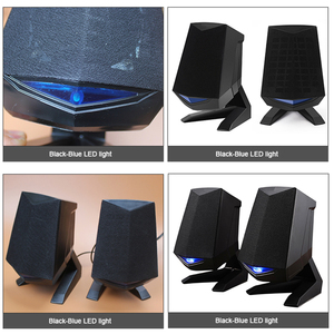 网状电脑扬声器2.0立体声低音炮LED游戏扬声器带LED USB扬声器电脑PC - Product Image 4
