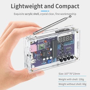 Kit de montaje de Radio, placa de circuito FM, fabricación de ordenador de un solo Chip, fabricación electrónica DIY, piezas de práctica de soldadura con estuche