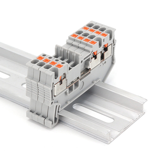 PT1.5-TWIN 1入力2出力プッシュで端子ブロックスプリングDinレール端子ブロック - Product Image 5