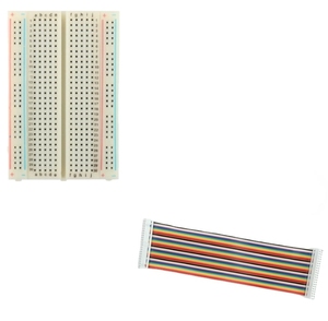 Scheda Breakout tipo T GPIO con cavo 40 pin e Breadboard 400pt per Raspberry Pi 3