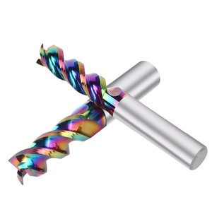 Üretim üretimi renkli karbür DLC kaplama End Mill 3 flüt CNC makinesi aracı alüminyum freze kesicisi için destek - Product Image 2