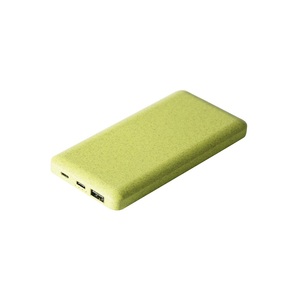 10000mAh Portable Eco-friendly Wheat Straw Mini Power Bank LED Display 5W <strong>Output</strong> Power Polymer/Li-Polymer Mobile <strong>Devices</strong>