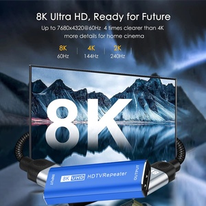 High Quality Factory <strong>HDMI</strong> Signal Repeater 8K <strong>HDMI</strong> Female <strong>to</strong> Female Repeater 8K 2.1 60Hz <strong>Adapter</strong> 30M
