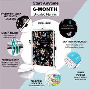 Creative Bandage Calendar A5 <strong>Notebook</strong> New English Version <strong>Date</strong> Planner and Diary <strong>with</strong> 100 Paper Pages - Product Image 5