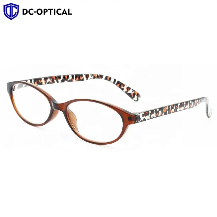 Lunettes de lecture en plastique pour femmes, Style ovale, peinture léopard coloré, bon marché, loupe avec charnière à vis