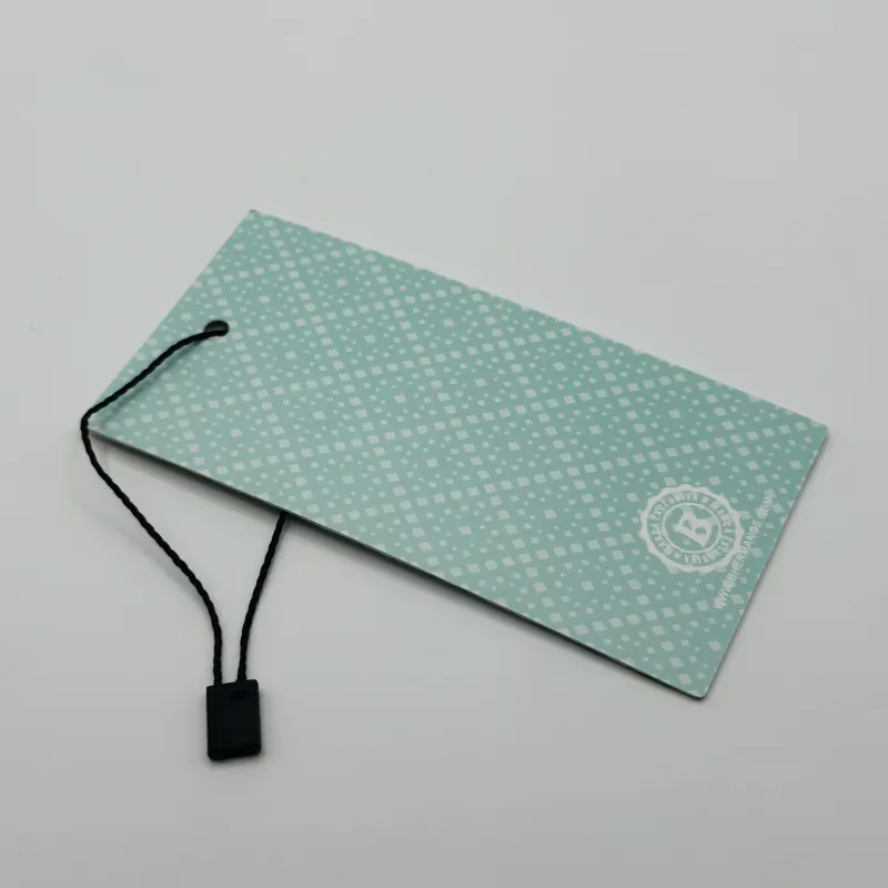 Individueller Luxuskarton individuelles Design Druck Kleidung Papier-Swing-Karton Aufhängeschild