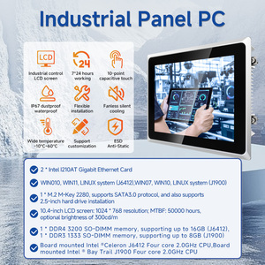 Factory Direct IP67 Waterproof J1900 J6412 <strong>RS232</strong> RS485 DC12V5A <strong>Embedded</strong> Tablet Pc <strong>Computers</strong> Rugged Industrial Touch Panel Pc - Product Image 2