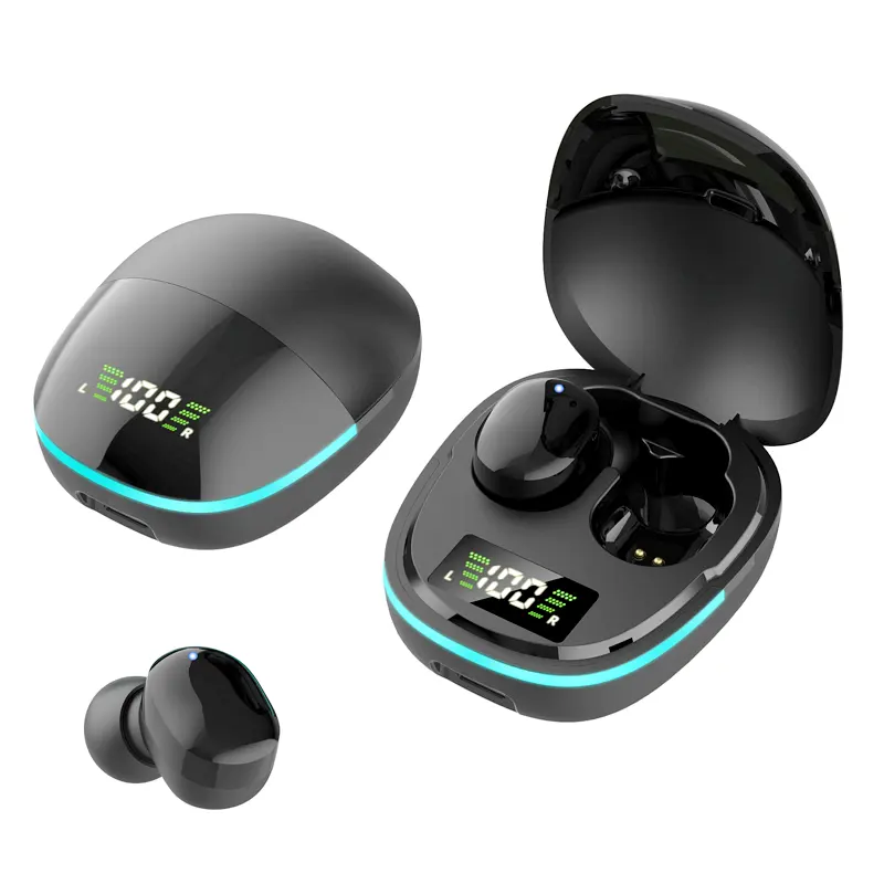 Kuwoem — écouteurs bluetooth 5.1 Tws G9S, oreillettes de jeu, faible latence, 8D Hi-Fi, Led, légères, intra-auriculaires, résistantes à l'eau