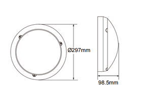 Pdlux PD-LED2004-G 5.8ghz LEDマイクロ波センサーシーリングライト住宅用に360度取り付けられたモダンなプラスチック製の白い表面 - Product Image 3
