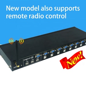 <strong>8</strong> Port <strong>KVM</strong> <strong>Switch</strong> VGA USB Console <strong>8</strong> in <strong>1</strong> Out With Button Connects Printer Keyboard Mouse Display Device