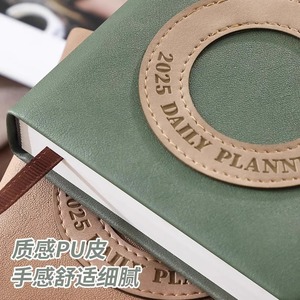 2025 Schedule Mini square Pocket <strong>Notebook</strong> Time Management Efficiency Manual Schedule Planner School Diary Pu Notebook3357 - Product Image 4