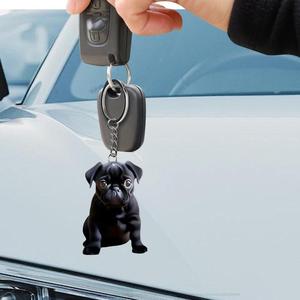 Amazon Tức Giận Mèo Đen Con Chó Nhỏ màu đen phim hoạt hình động vật Acrylic phẳng mặt dây chuyền nhỏ xe nội thất Acrylic - Product Image 2