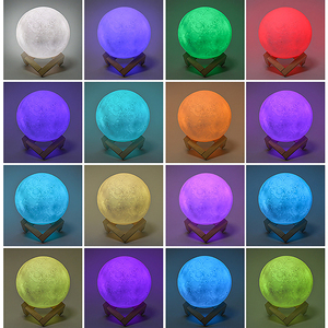 Sıcak satış 8cm 10cm 12cm 15cm 18cm 20cm 24cm led lambası sıcak ve soğuk beyaz 3D baskı ay işığı - Product Image 6