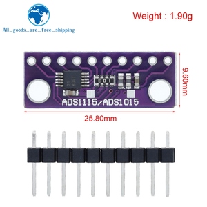 TZT ADS1115 16-Bit-I2C-Modul Präzisions-ADC 4-Kanal-Entwicklungsplatine Pro Gain-Verstärker 2,0 V bis 5,5 V für Arduino RP