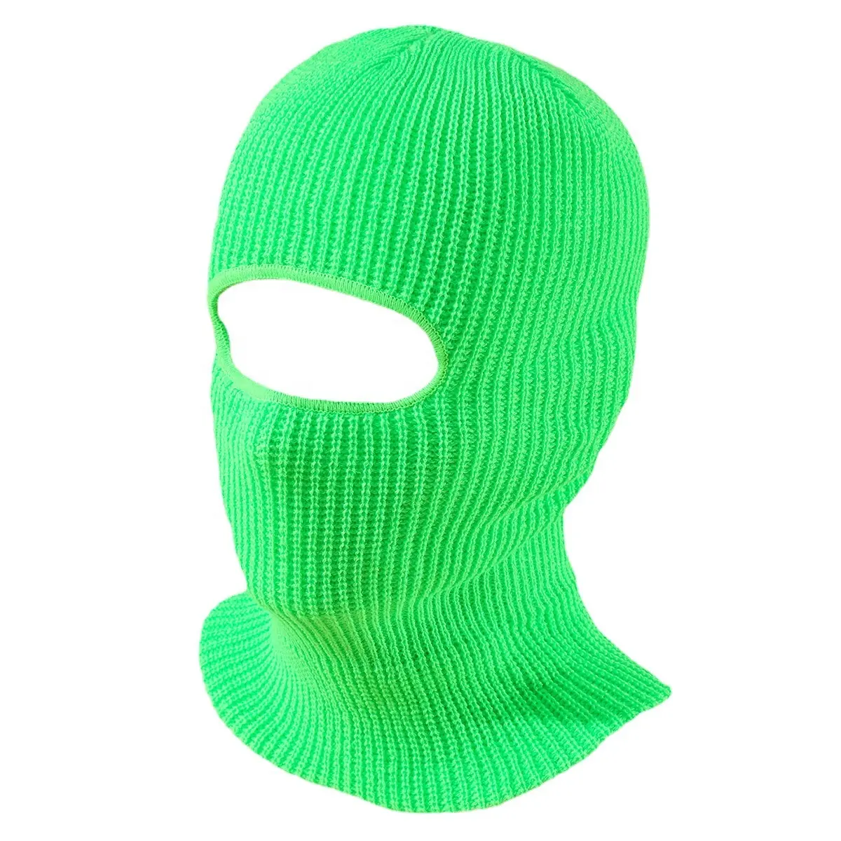 1 foro in maglia integrale maschera da sci invernale passamontagna calda copertura per il viso in maglia per sport all'aperto freddo Unisex