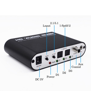 5.1 CH Audio Decoder SPDIF Coaxial to RCA DTS AC3 Optical Digital Amplifier <strong>Analog</strong> Converte HD - Product Image 4