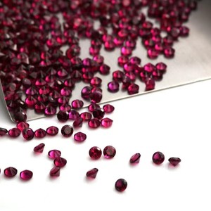 Vendita calda AAA red rubi ring gemstones rose loose round lab creato stone price of sintetico corindone <span class=keywords><strong>ruby</strong></span>
