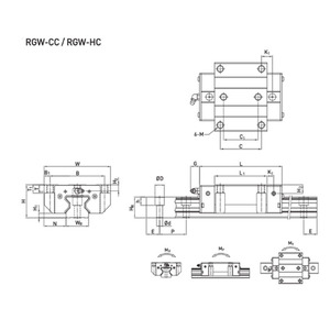 Sistema inteligente de enrutador CNC, guía de rodillos lineal cuadrada, rodamiento de bloque lineal RGH45CA hgh20ca hgh25ca - Product Image 4