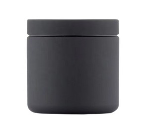 Plastic <strong>canister</strong> with lid 32oz hdpe black soft touch food supplements packaging plastic screw cap Aplus Packaging
