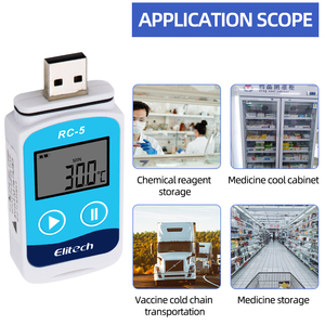 Mini RC-5 USB multiusos, registrador de datos de temperatura, grabadora de temperatura, capacidad de almacenamiento, 32000 grupos, gran oferta - Product Image 5