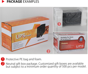Fuente de alimentación UPS con pantalla LCD de 600VA, inversor de onda sinusoidal pura UPS con entrada de batería, salida de 12V, 220V con batería - Product Image 6