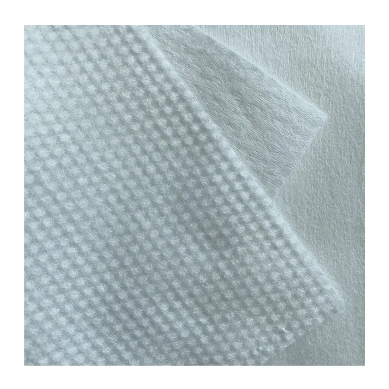 75gsm Factory Made polyester viscose Pearl Pattern Parallel Spunlace Nonwoven Fabric Roll Material