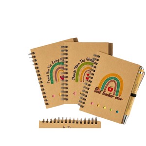 A6 Rainbow Coil Sticky <strong>Note</strong> Set Is a Student Kraft Paper Project <strong>Color</strong> Thickened <strong>Notebook</strong> - Product Image 6