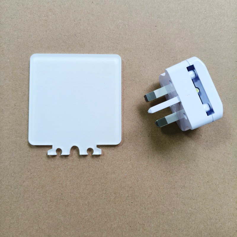 Square acrylic - 75x82.8x4mm - UK plug