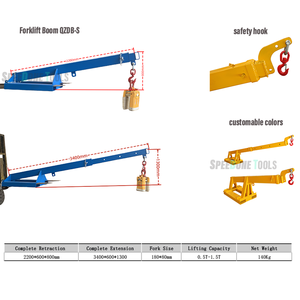High Quality <strong>Double</strong> Telescopic Forklift Boom for <strong>Loading</strong> &amp; Unloading New Bundle Slabs Metal Material