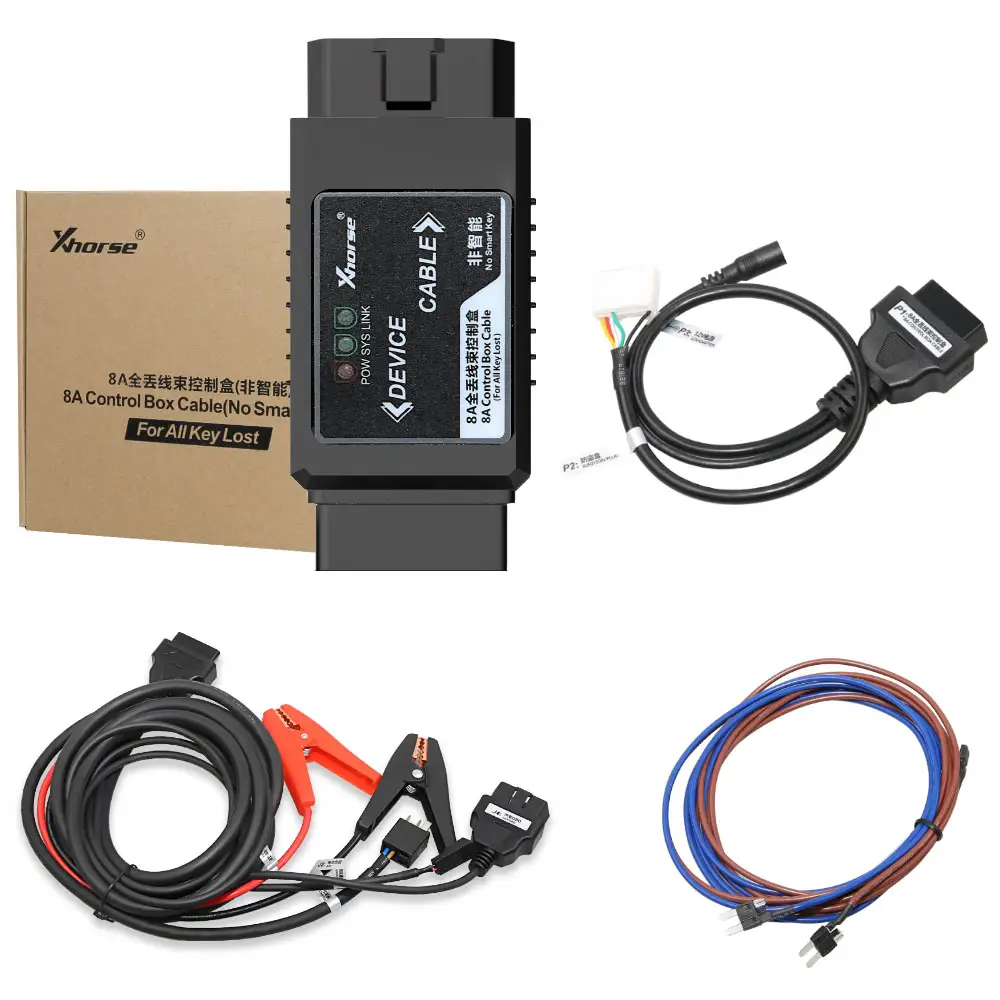 Topbest original xhorse vvdi t-oyota 8a, não-inteligente chave, todas as teclas, adaptador, caixa de controle