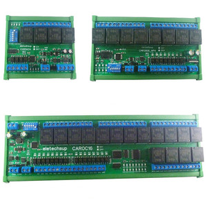 DC 12V/24V 4-16CH Módulo de relé de bus de campo CAN, RS485 Modbus RTU PLC IO, placa de expansión, entrada Digital NPN/PNP, controlador CAN