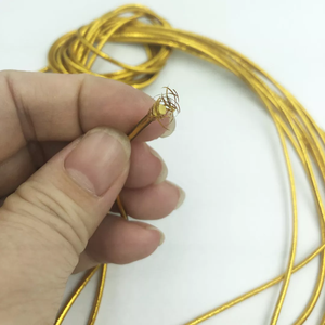 Bán Buôn 1.2 Mm Đàn Hồi Bện Dây Giáng Sinh Trang Trí Vàng Và Bạc Tag Cho Quần Áo Treo Cao Su Tráng Kỹ Thuật - Product Image 1