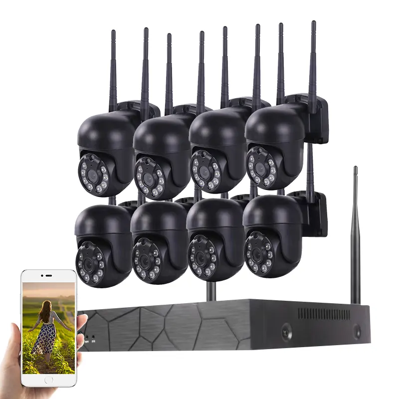 Vesafe تويا بالنيابة المنزل الأمن 8CH كاميرا سي سي تي في بدون سلك نظام 5MP HD للماء WiFi طقم NVR في الهواء الطلق IP كاميرا مصغرة