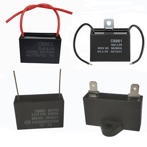CBB61运行电容器450Vac Cbb61 0.6Uf 0.8Uf 0.9Uf电容器，带2根线 - Product Image 2