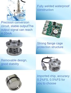 Sensor de distancia subacuático antiobstrucción IP68 rentable Transmisor de nivel de agua 4-20ma para control de inundaciones e riego