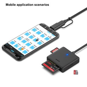 存储卡读卡器，BENFEI 4 in1 USB usb-c至SD MS CF读卡器适配器，与iPhone 15 Pro兼容 - Product Image 5
