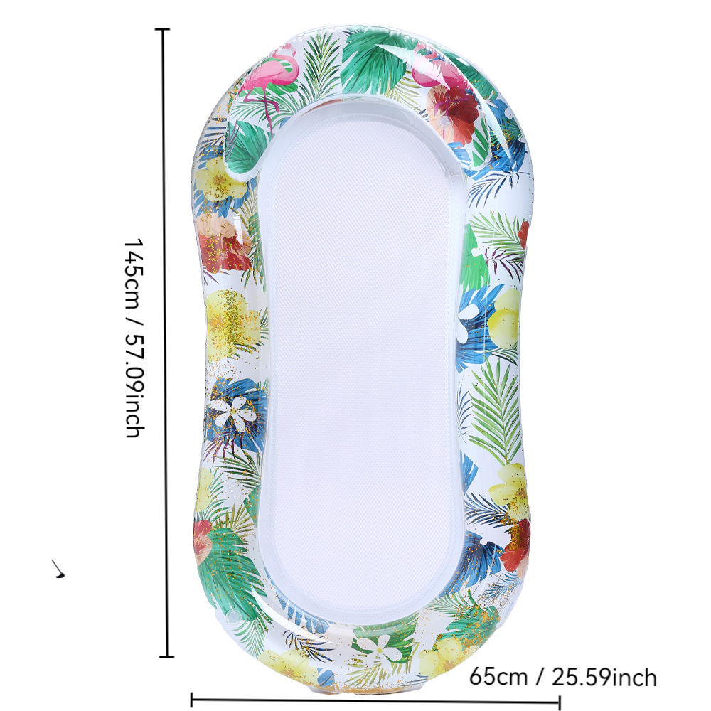 Bolso tumbona tropical con lentejuelas
