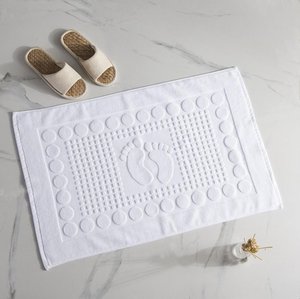 100% Cotton Soft Washable <strong>30</strong>*<strong>20</strong> Absorbent Soft Bath <strong>Towel</strong> Floor Mat with Different Jacquard for Bathroom - Product Image 1