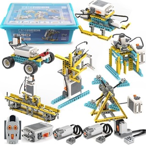 Programación robot bloques de construcción eléctricos 9686 ciencia educación rompecabezas ensamblaje engranajes mecánicos