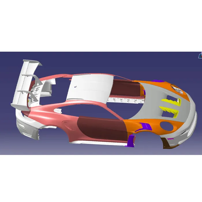 Material de fibra de carbono parachoques delantero guardabarros delantero capó del motor puerta alerón de parachoques trasero para Porsche 992 GT3RS Kit