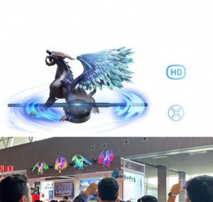 3D Hologram LED fan quảng cáo hiển thị máy chiếu đám mây Wifi App kiểm soát Holographic Fan hiển thị kỹ thuật số biển và hiển thị - Product Image 6
