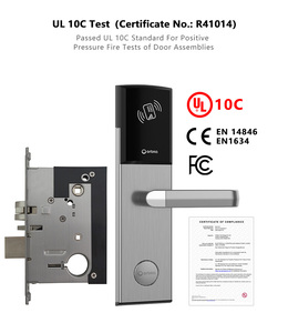 Otel kilitleme sistemi enkoder için kart okuyucu ile akıllı elektronik anahtar kolu kilidi - Product Image 4