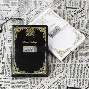 สมุดโน้ตแบบสันห่วง <span class=keywords><strong>A5</strong></span> พร้อมรหัสล็อค ปกผ้าแคนวาส สมุดบันทึกปกแข็ง สำหรับธุรกิจ ลดราคาพิเศษ - Product Image 1