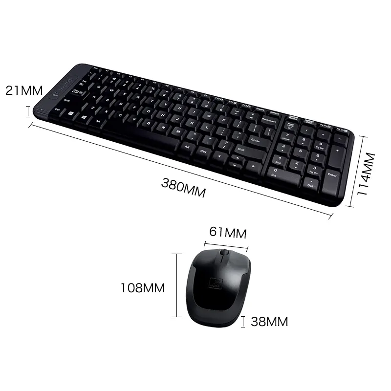 Logitech MK270 K120 professionnel russe + anglais rétro-éclairé touches du clavier mécanique clavier universel KM100 C205