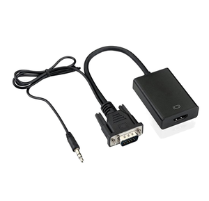 Adaptador convertidor VGA a HDTV de 1080P con accesorio de audio y video macho a hembra-para uso de proyector de TV de computadora