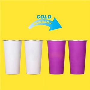 450ML Aluminium Water <strong>Cups</strong> Customized Logo and Color Acceptable Aluminium Coffees <strong>Cup</strong> Without Lid Changing Color Aluminium Mugs - Product Image 2